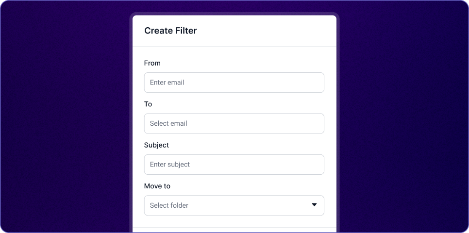 Beeble Mail - Sorting Rules